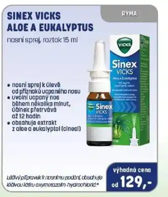 PharmaPoint Sinex vicks aloe a eukalyptus nabídka