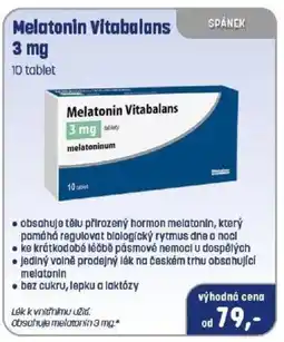 PharmaPoint Melatonin Vitabalans 3 mg nabídka