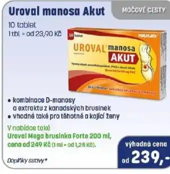 PharmaPoint Uroval manosa Akut nabídka