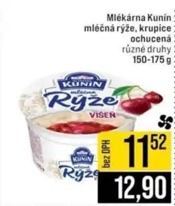 Jip Mlékárna Kunin mléčná rýže, krupice ochucená nabídka