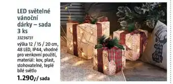 LED světelné vánoční dárky - sada