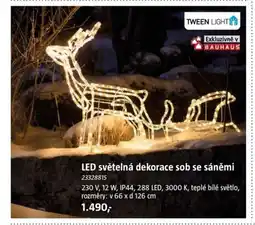 Bauhaus LED světelná dekorace sob se sáněmi nabídka
