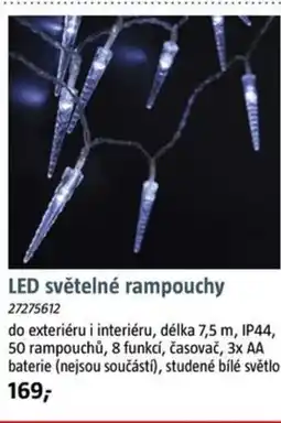 Bauhaus LED světelné rampouchy nabídka