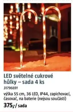 Bauhaus LED světelné cukrové hůlky – sada 4 ks nabídka