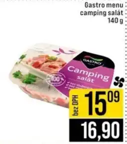 Jip Gastro menu camping salát nabídka