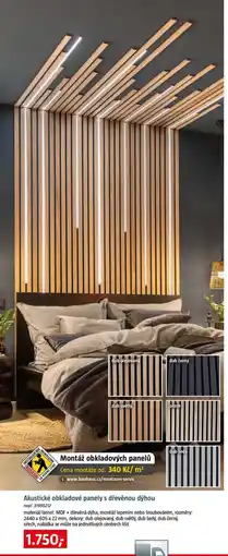Bauhaus Akustické obkladové panely s dřevěnou dýhou nabídka