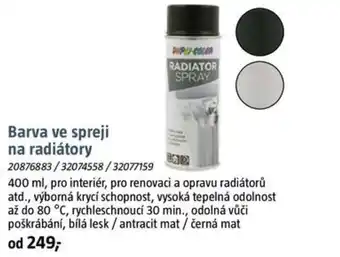 Bauhaus Barva ve spreji na radiátory nabídka