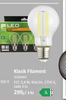 Bauhaus Klasik Filament nabídka