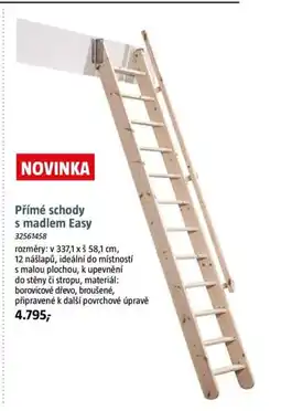 Bauhaus NOVINKA Přímé schody s madlem Easy nabídka