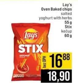 Jip Lay's Oven Baked chips nabídka