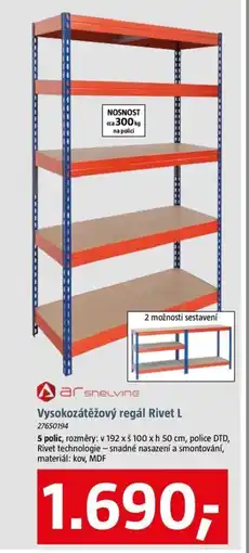 Bauhaus Vysokozátěžový regál Rivet L nabídka