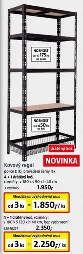 Bauhaus Kovový regál nabídka