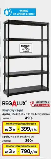 Bauhaus REGALUX B Plastový regál nabídka