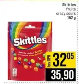 Jip Skittles fruits crazy sours nabídka