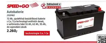 Bauhaus SPEED+GO Autobaterie nabídka