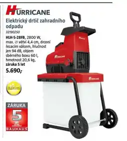 Bauhaus HURRICANE Elektrický drtič zahradního odpadu nabídka