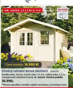 Bauhaus Dřevěný zahradní domek BAUHAUS nabídka
