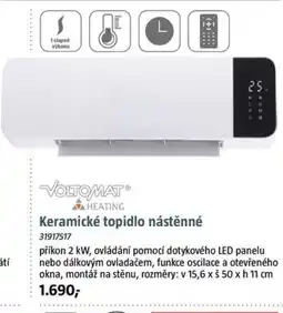 Bauhaus VOLTOMAT Keramické topidlo nástěnné nabídka