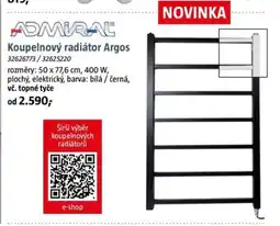 Bauhaus ADMIRAL Koupelnový radiátor Argos 32626773/32625220 nabídka