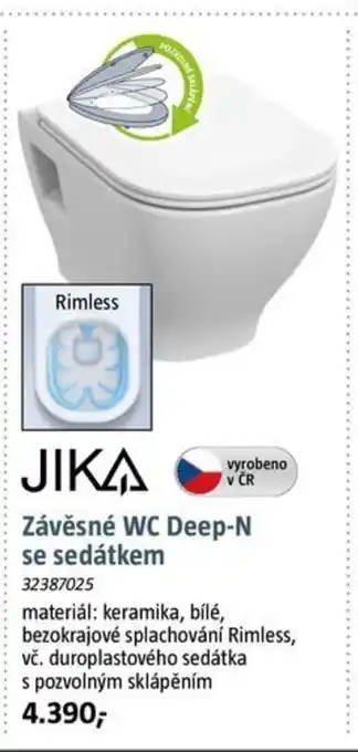 Bauhaus JIKA Závěsné WC Deep-N se sedátkem nabídka