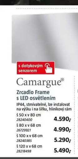 Bauhaus Camargue® Zrcadlo Frame s LED osvětlením nabídka