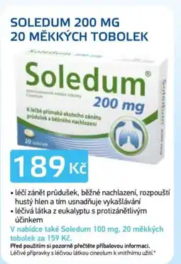 Lékárna AGEL Soledum 200 mg 20 měkkých tobolek nabídka