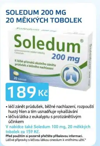 Lékárna AGEL Soledum 200 mg 20 měkkých tobolek nabídka