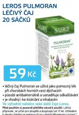Lékárna AGEL Leros pulmoran léčivý čaj 20 sáčků nabídka
