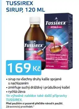 Lékárna AGEL Tussirex sirup nabídka