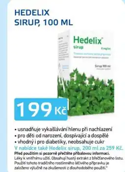 Lékárna AGEL Hedelix sirup nabídka