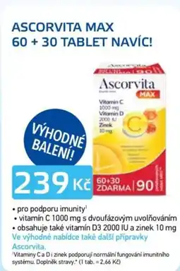 Lékárna AGEL Ascorvita max 60+30 tablet navíc! nabídka