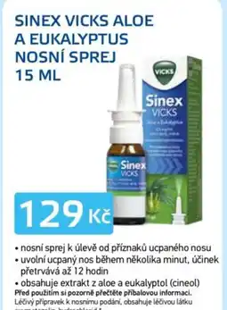 Lékárna AGEL Sinex vicks aloe a eukalyptus nosní sprej nabídka