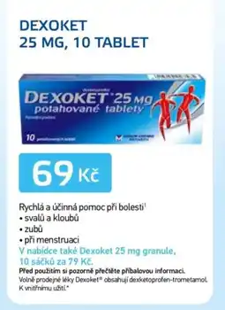 Lékárna AGEL Dexoket 25 mg, 10 tablet nabídka