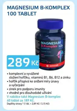 Lékárna AGEL Magnesium b-komplex 100 tablet nabídka