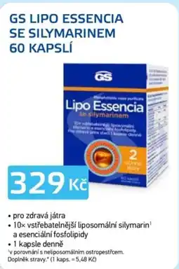 Lékárna AGEL Gs lipo essencia se silymarinem 60 kapslí nabídka