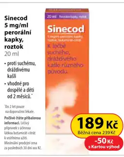 Dr. Max Sinecod 5 mg/ml perorální kapky, roztok nabídka