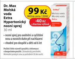 Dr. Max Dr.max mořská voda morská voda extra hypertonický nosní sprej nabídka