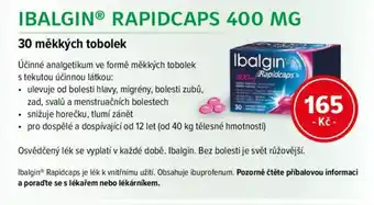 mojelekarna.cz Ibalginⓡ rapidcaps 400 mg 30 měkkých tobolek nabídka