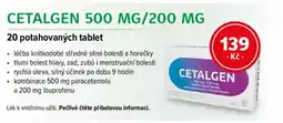 mojelekarna.cz Cetalgen 500 mg/200 mg 20 potahovaných tablet nabídka