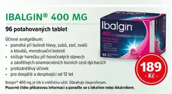 mojelekarna.cz Ibalginⓡ 400 mg 96 potahovaných tablet nabídka
