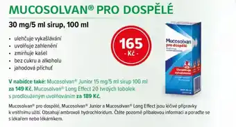 mojelekarna.cz Mucosolvan® pro dospělé 30 mg/5 ml sirup nabídka