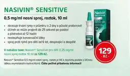 mojelekarna.cz Nasivin® sensitive 0,5 mg/ml nosní sprej, roztok nabídka