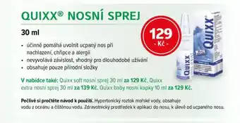 mojelekarna.cz Quixx® nosní sprej nabídka