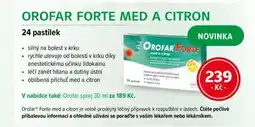 mojelekarna.cz Orofar forte med a citron 24 pastilek nabídka