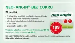 mojelekarna.cz Neo-anginⓡ bez cukru 24 pastilek nabídka