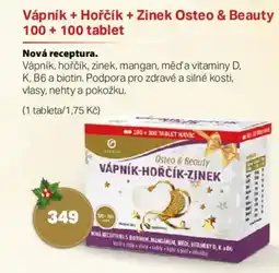 mojelekarna.cz Vápník + Hořčík + Zinek Osteo & Beauty 100+ 100 tablet nabídka