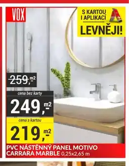 Baumax Pvc nástěnný panel motivo carrara marble nabídka