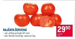 Makro Rajčata červená nabídka