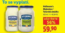 Lidl Hellmann's Majonéza/Tatarská omáčka, 625 ml nabídka
