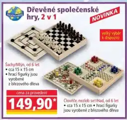 Norma Dřevěné společenské hry, 2 v 1 nabídka